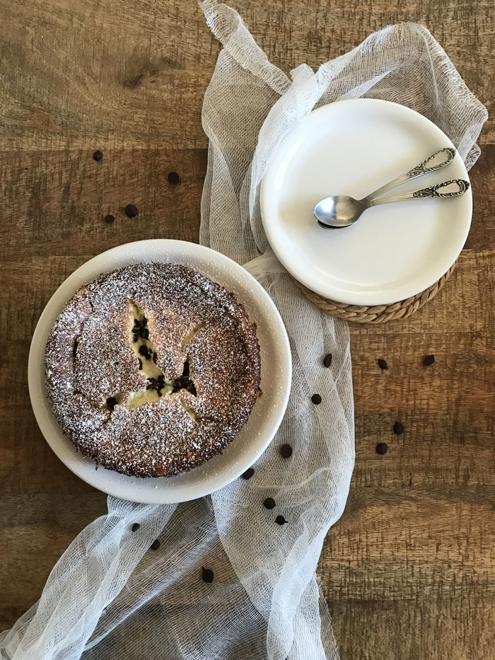 Torta de la nonna : Gâteau à la ricotta et pépites de chocolat